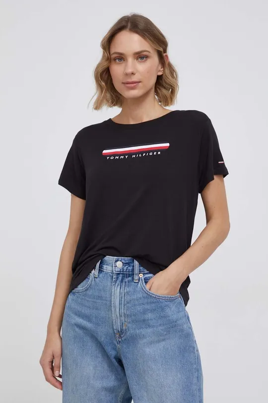 czarny Tommy Hilfiger t-shirt