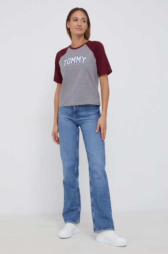 Tommy Hilfiger T-shirt bawełniany szary