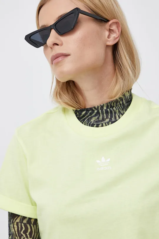 πράσινο adidas Originals - Βαμβακερό μπλουζάκι