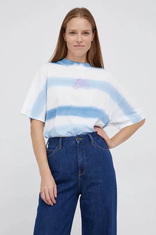 niebieski Wrangler T-shirt bawełniany