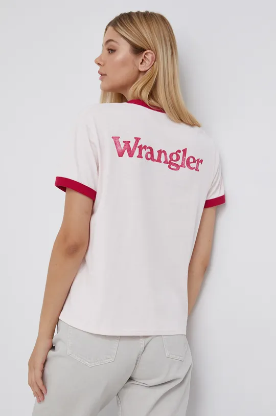 różowy Wrangler T-shirt bawełniany Damski