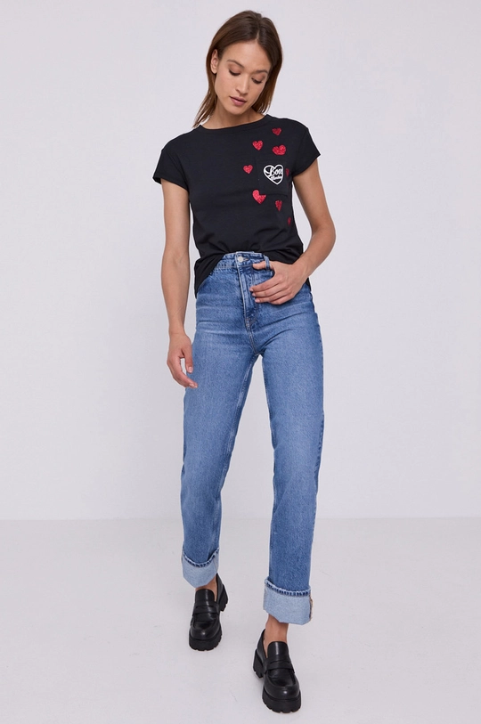 Love Moschino T-shirt czarny