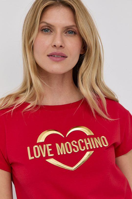 czerwony Love Moschino T-shirt
