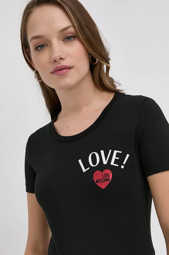 czarny Love Moschino T-shirt