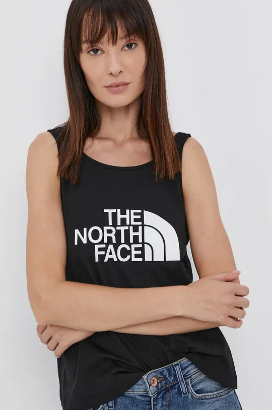 fekete The North Face pamut top Női
