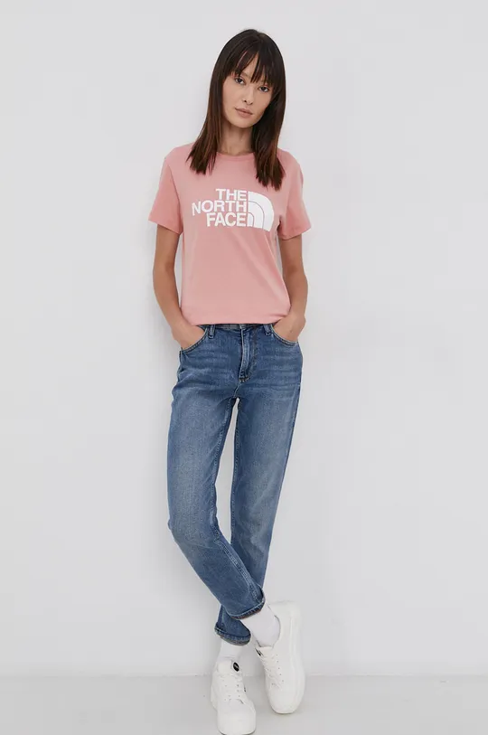 The North Face T-shirt bawełniany różowy