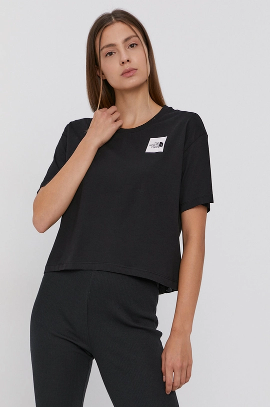 negru The North Face tricou din bumbac