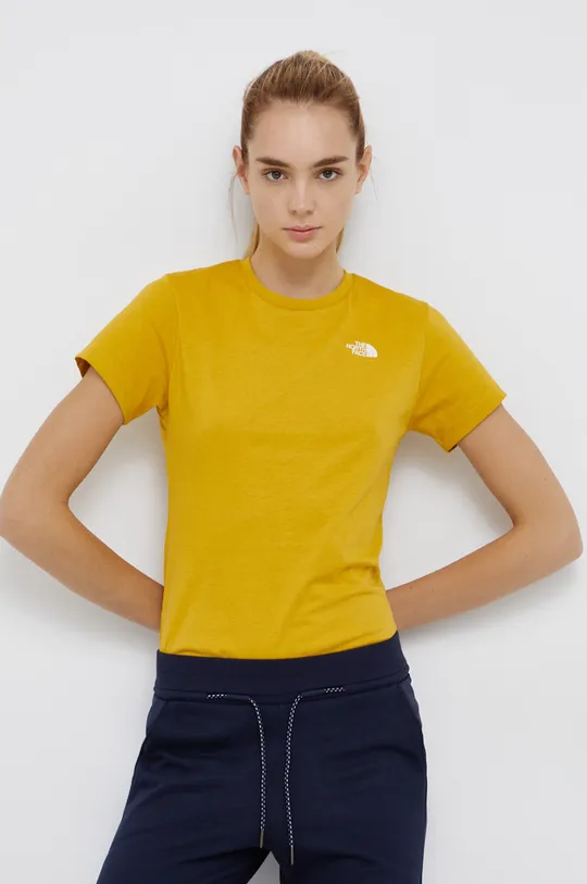 żółty The North Face T-shirt Damski