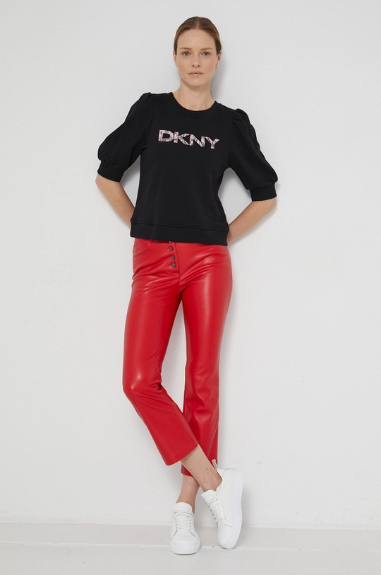 czarny Dkny Bluza P1GQSJ34 Damski