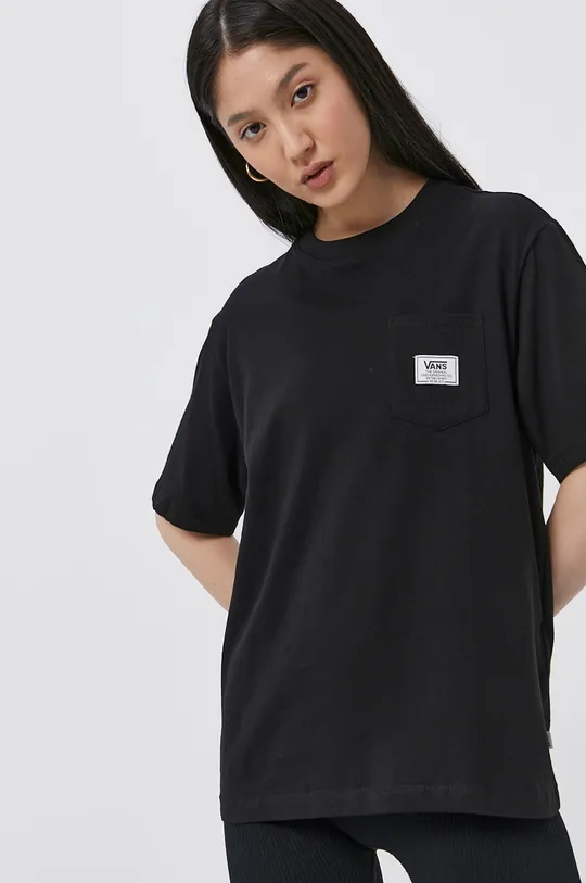 czarny Vans T-shirt Damski