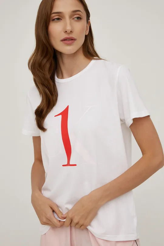 biały Calvin Klein Underwear T-shirt piżamowy Damski