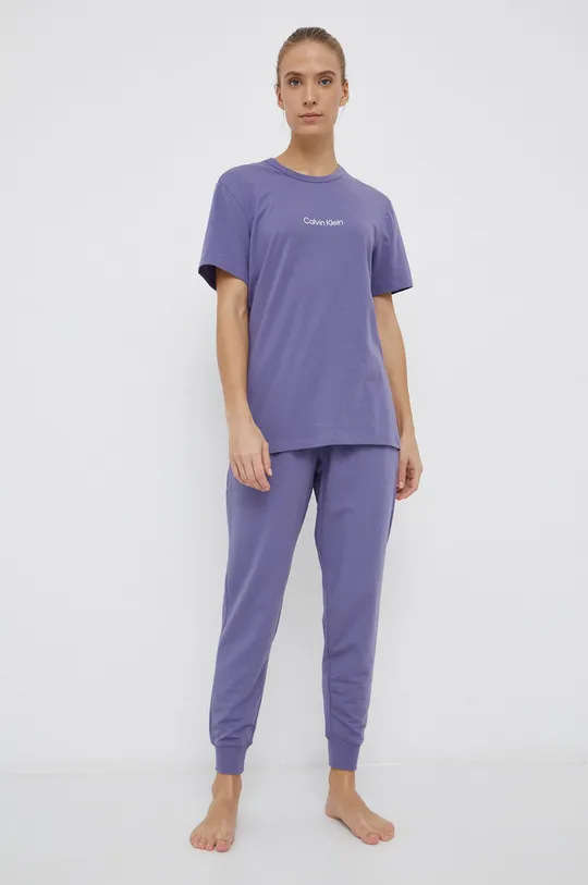 Пижамная футболка Calvin Klein Underwear фиолетовой