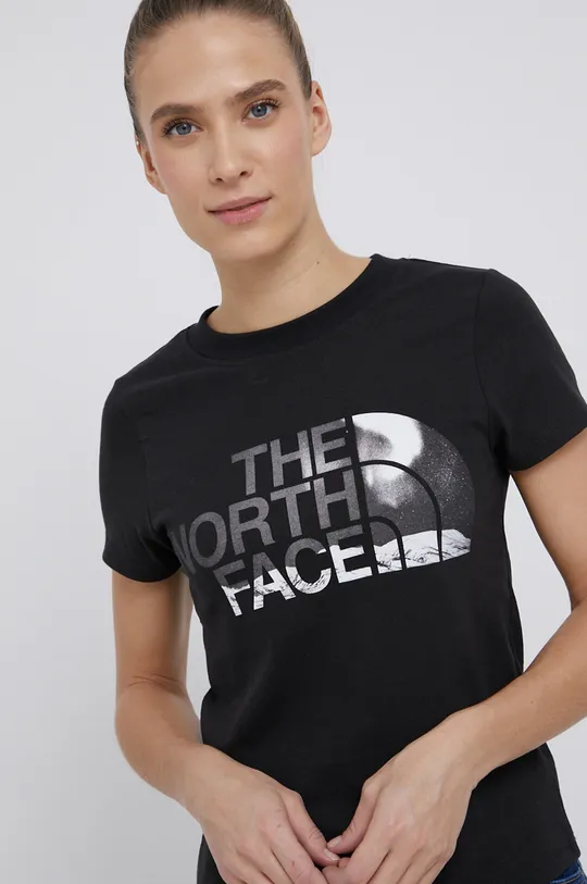 czarny The North Face T-shirt Damski