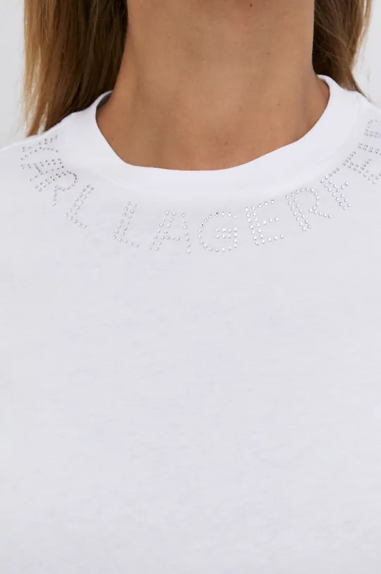 Karl Lagerfeld T-shirt bawełniany 216W1704 Damski