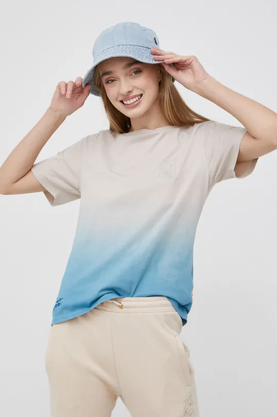 niebieski Femi Stories T-shirt bawełniany Damski