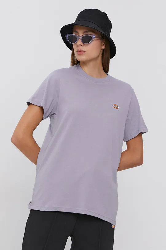 фиолетовой Хлопковая футболка Dickies