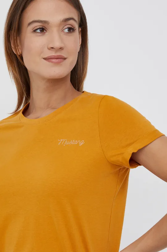 pomarańczowy Mustang T-shirt bawełniany
