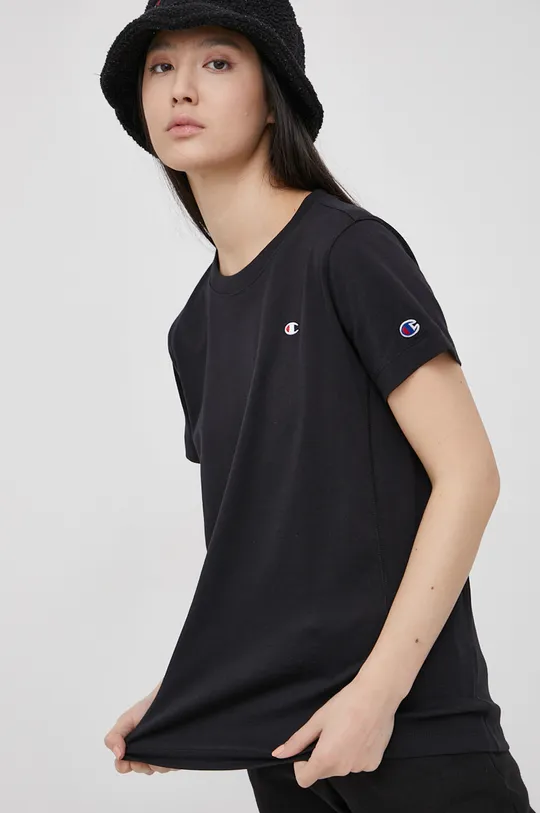 Champion T-shirt bawełniany 114127 czarny