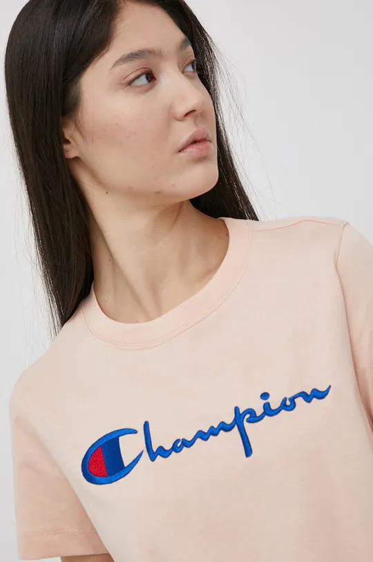 růžová Bavlněné tričko Champion