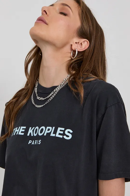 crna Pamučna majica The Kooples