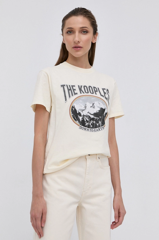 бежевий Бавовняна футболка The Kooples