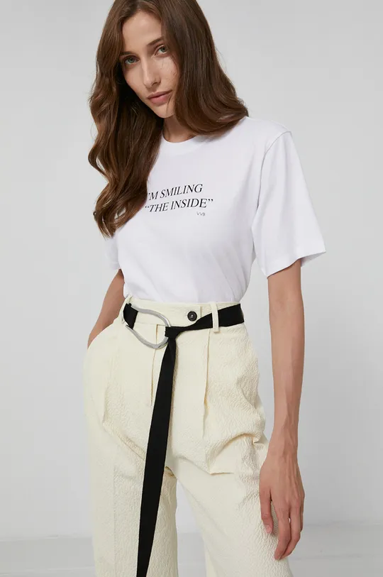 λευκό Βαμβακερό μπλουζάκι Victoria Victoria Beckham Γυναικεία