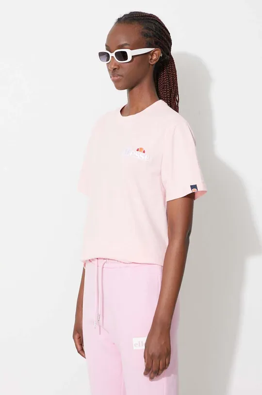 różowy Ellesse t-shirt bawełniany