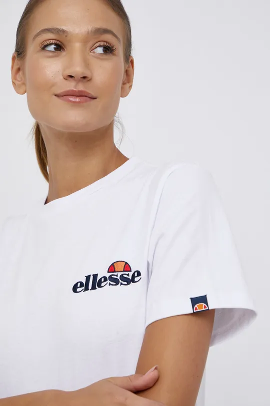 biały Ellesse t-shirt bawełniany Damski