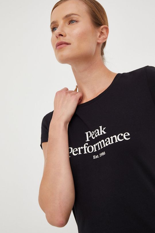 biały Peak Performance T-shirt bawełniany