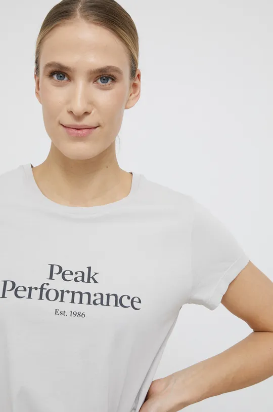 siva Bombažen t-shirt Peak Performance