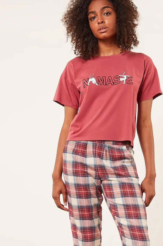 fioletowy Etam T-shirt piżamowy