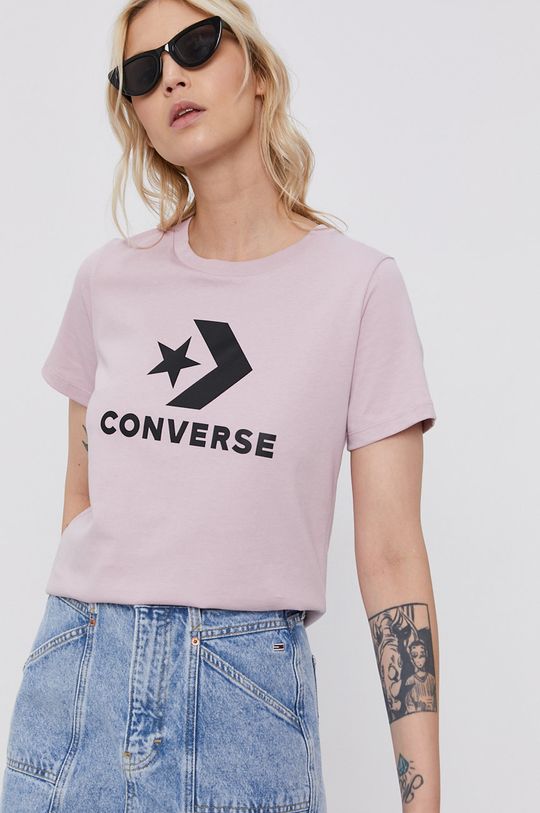 brudny róż Converse T-shirt bawełniany