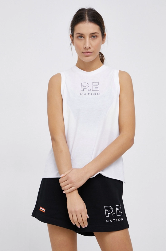 P.E Nation top in cotone bianco