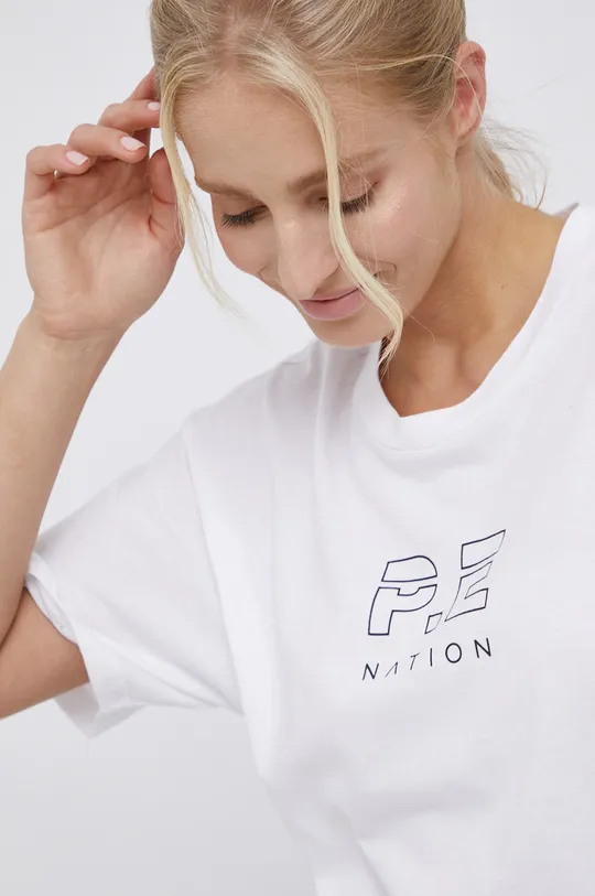 fehér P.E Nation pamut póló