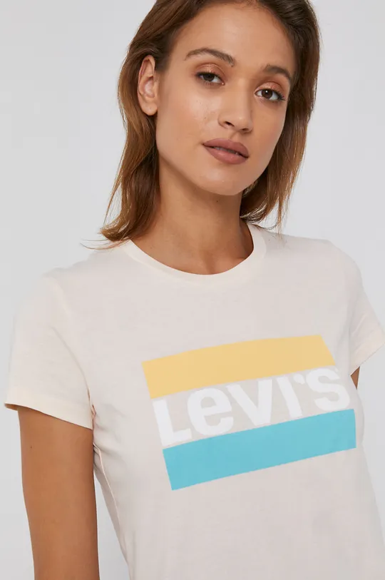 różowy Levi's T-shirt bawełniany