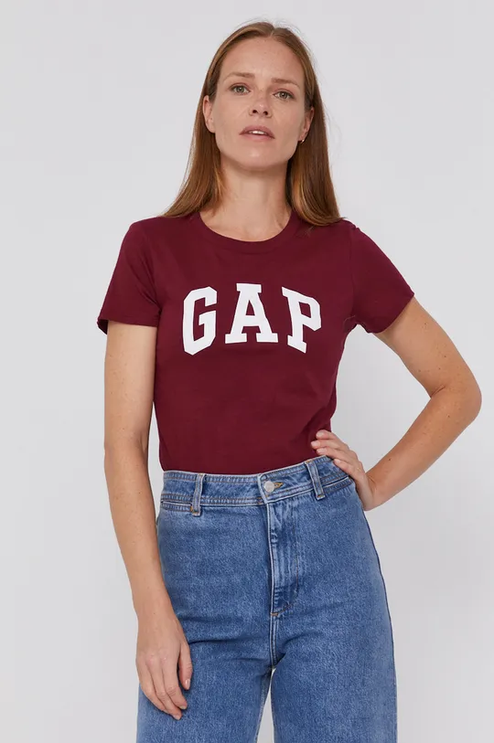 πολύχρωμο GAP - Βαμβακερό μπλουζάκι (2-pack) Γυναικεία
