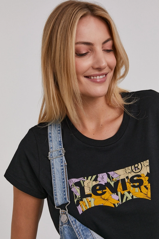 czarny Levi's T-shirt bawełniany