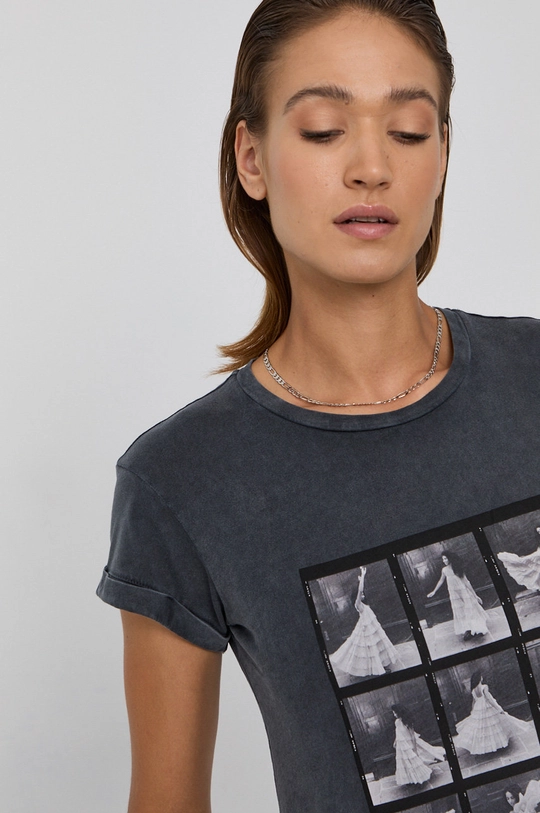 AllSaints T-shirt bawełniany LIVO ANNA TEE Damski