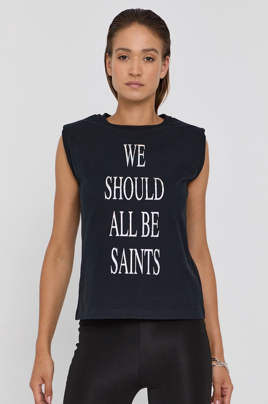 AllSaints Top SAINTS CONI TANK czarny