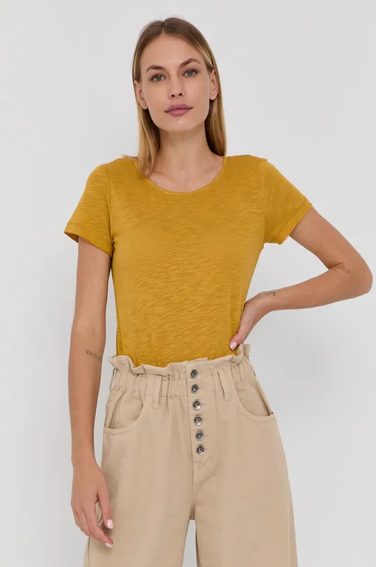 żółty Sisley T-shirt Damski