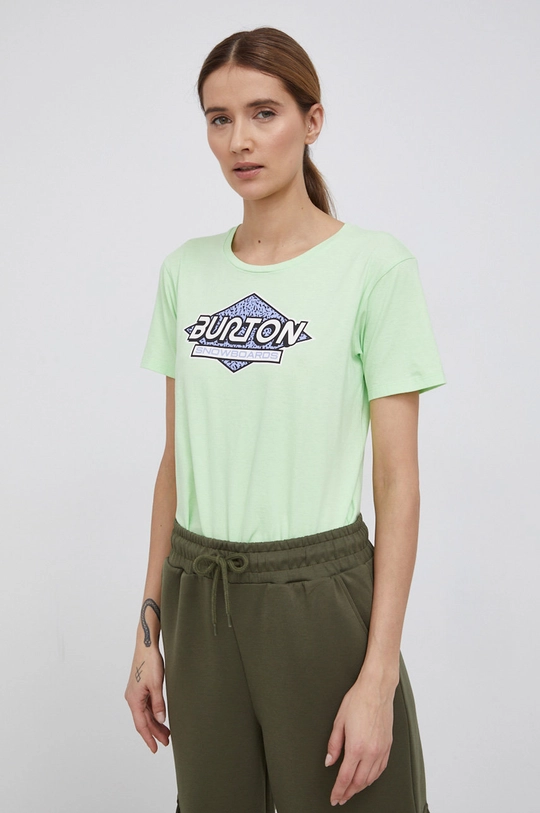 zielony Burton T-shirt bawełniany