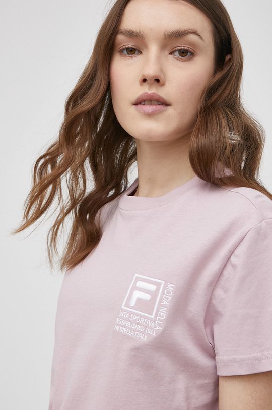 różowy Fila T-shirt bawełniany