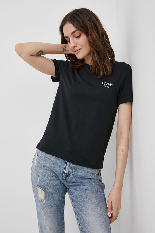 μαύρο Βαμβακερό μπλουζάκι JDY Γυναικεία