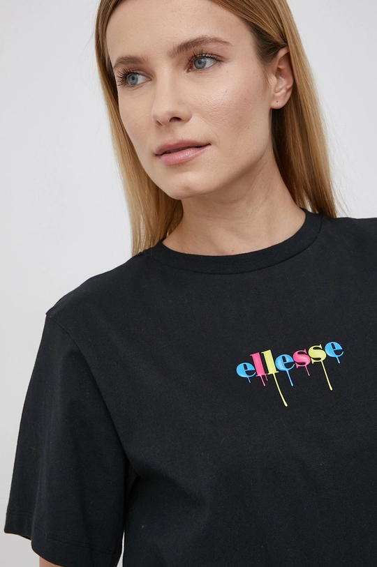 czarny Ellesse T-shirt bawełniany