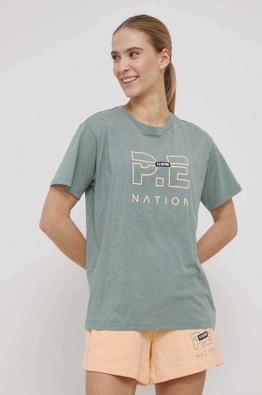 P.E Nation tricou din bumbac verde