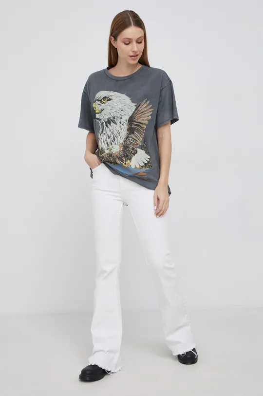 Wrangler T-shirt bawełniany szary