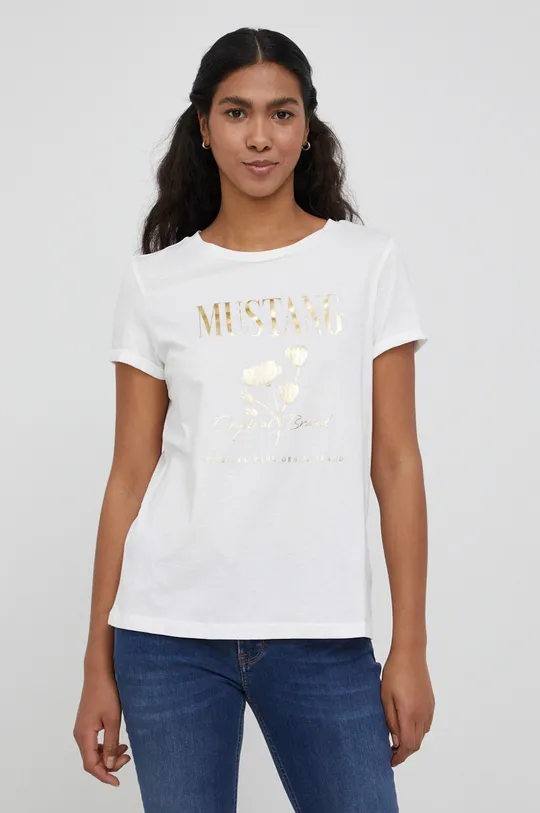 λευκό Mustang - Βαμβακερό μπλουζάκι Γυναικεία