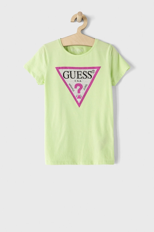 żółty Guess T-shirt dziecięcy Dziewczęcy