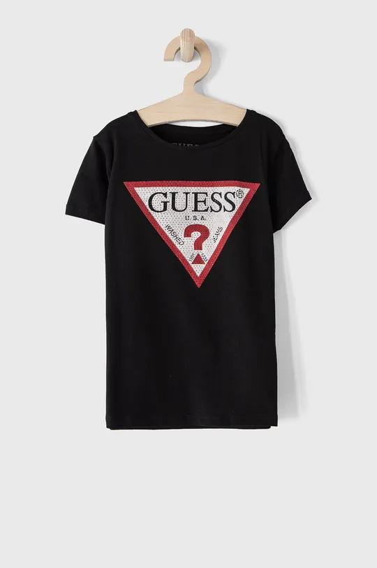 чёрный Детская футболка Guess Для девочек