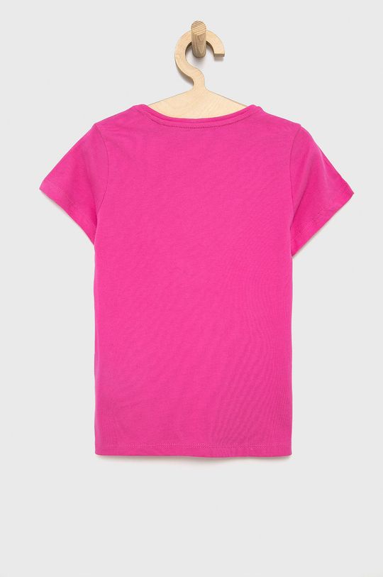 Παιδικό βαμβακερό μπλουζάκι Guess ορχιδέα